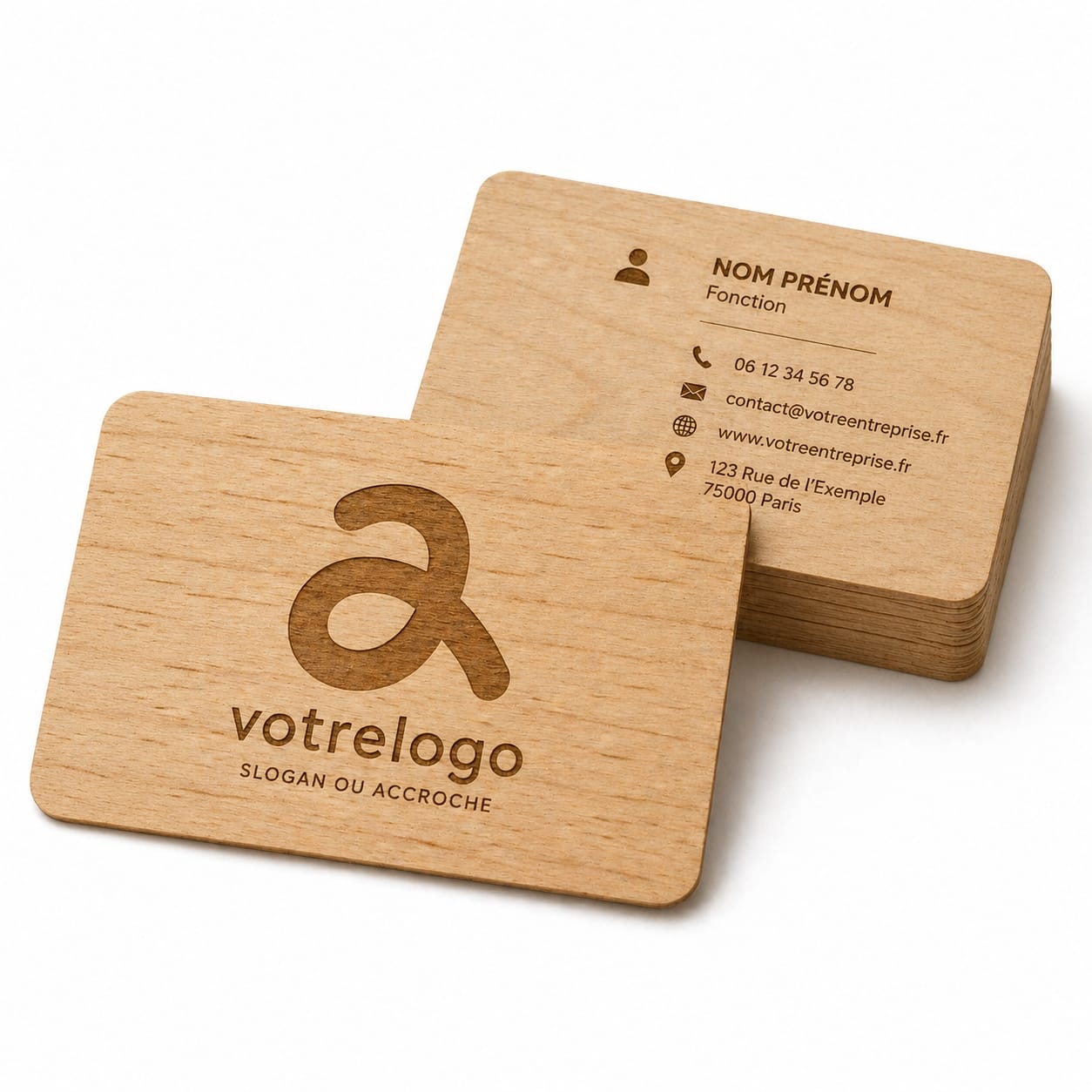Houten visitekaartje