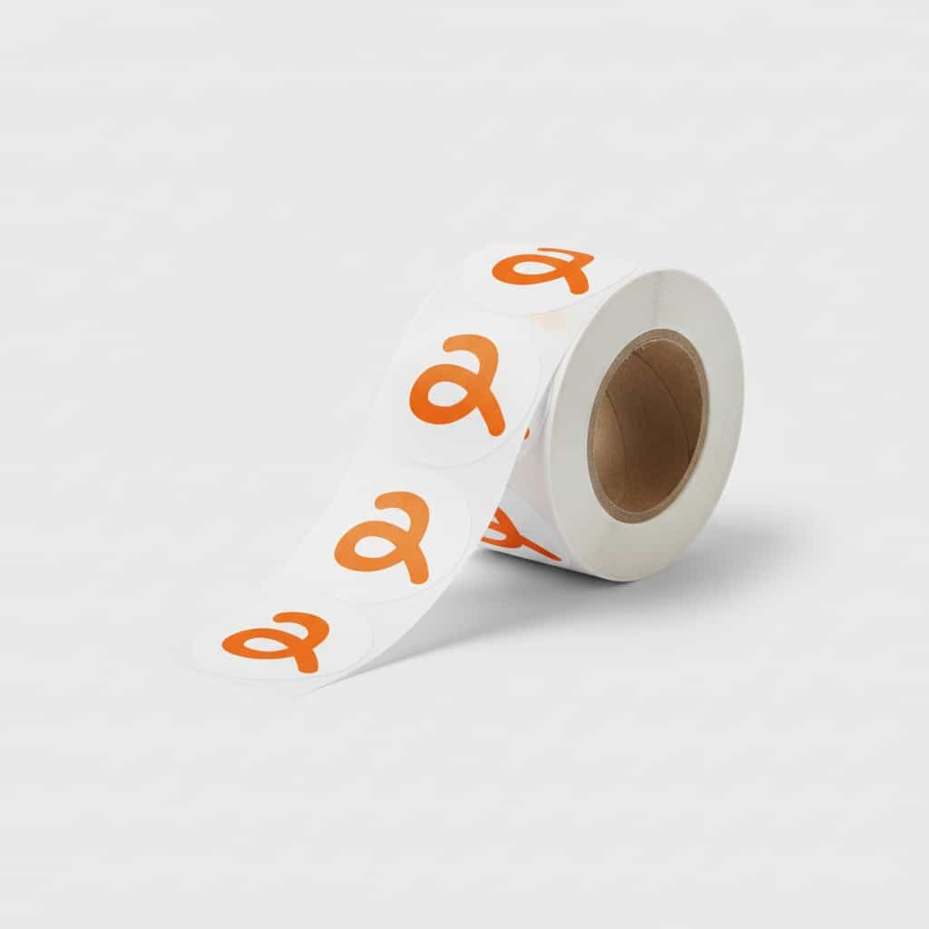 Etiketten op rollen